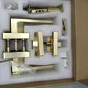 goldenwarm Exterior Door Lock Set Gold Front Door Lock Set, Heavy Duty Zinc-alloyed Front Door Handle and Deadbolt Set (1 Pack)