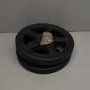 14 Inch Lawn Mower Wheels Kits Universal 14" Push Mower Wheels with 1/2" Bearing, Bolts & Nuts, Plastic Replacement Tires for Most Standard Garden Tiller, Pressure Washer, Handtruck, 2 Pack (Black)