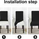 Dining Room Chair Slipcovers Dining Chair Covers Parsons Chair Slipcover Stretch Chair Covers for Dining Room Set of 8, Black