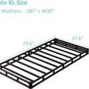 Upcanso Twin XL Box Spring Bed Base 6 Inch, Low Profile Metal Boxspring XL Twin with Fabric Cover, 2000 Lbs Max Weight Capacity Mattress Foundation, Noise-Free, Easy Assembly