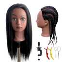 Mannequin Head with Hair for Braiding 16 Inch Practice Hair Mannequin Head for Hairstyling Traning Manikin Doll
