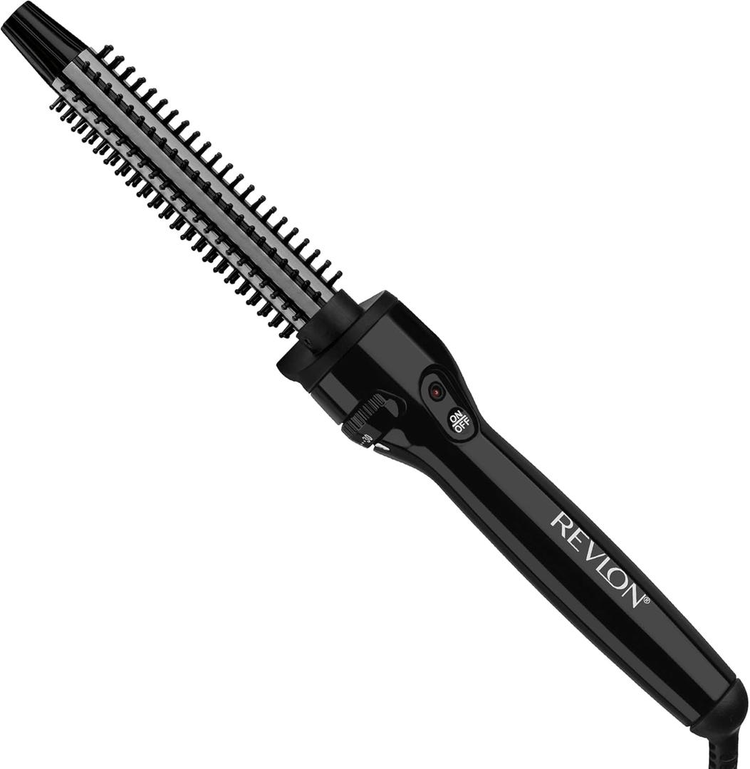Revlon Perfect Heat Triple Ceramic Curling Brush Iron | for Silky Smooth Wave Curls (3/4 in) (0.75 Inch (Pack of 1), Black)