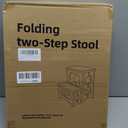 Folding 2-Step Stool for Adults Kids Non-Slip Collapsible Portable Step Stool for Kitchen Home Toilet Bedroom Office Bathroom Rv,Holds 300 Lbs(Black)