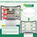 WR71X38307, WR71X30144 Door Shelf Bin Compatible with ge refrigerators (some models): GFE26JYMNFFS, GNE27JYMNFFS, GNE27JYMWFFS etc, Door Shelf Replacement: 4975750, AP7186356, EAP16729788, PS16729788