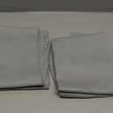 OWENIE Silver Grey Kitchen Curtains 36 Inch Length, Short Blackout Small Thermal Insulated Curtains Tier Over Sink Rod Pocket Half Window for Bathroom Bedroom Camper RV Bunk, 2 Panels, Each 30Wx36 L