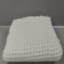 TYUU Cream White Bathroom Rugs, Waffle Bath Mat Non Slip Washable Super Absorbent Quick Dry Boho Farmhouse Bathroom Decor, 24"x16" Cream White