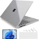 Batianda Premium Crystal Case for Microsoft Surface Laptop 13.8-inch Touchscreen 2024 (7th Edition) Lightweight Durable Scratch-Resistant Easy Install, with Keyboard Cover & Screen Protector, Clear (Transparent)