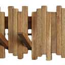 Natural Wood Wall Mounted Piano Coat Rack| Coat Rack Wall Mount| Flip Down Wall Hook Rack 7 Hooks| Entryway Wall Art Hook,Made of Acacia Wood (Wood Wax Oil staining Light Brown).