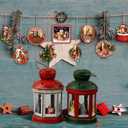 Syhood 36 Pcs Christmas Horse Ornaments Funny Farm Animal Wooden Hanging Tree Decoration Farmhouse Holiday Decor Xmas Ornament Gift for Horse Lovers