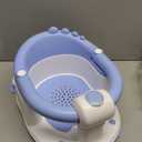 TPN Baby Bath Seat for Babies 6 Months & Up, NonSlip Toddler Bath Seat with 5 PCS Waterproof Emoji Stickers, Portable Infant Bath Seat for Baby(Blue)