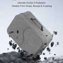 Compact All in One Carrying Case for Nintendo Switch 2 2025, Hard Shell Organizer Box for Switch 2 Accessory Compatible with Pro Controller Dock, with 18 Game Card Slots, Hard Shell Travel Bag, Grey