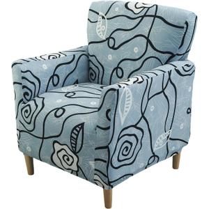 FUANGUI Banquet Armchair Slipcover Printed Chair Covers with Arms Stretch Club Chair Slipcover Soft Armchair Sofa Covers Anti-Slip Furniture Protector for Dogs Pets Home Living Room Decor, 21 (1PCS)