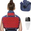 Red Light Therapy for Body, Fathers Day & Birthday Gifts for Mom Dad Women Men, Heating Pad for Neck and Shoulders and Back, 660nm & 850nm Infrared Light, 5 Light Intensity 3 Heat Levels, Dark Blue