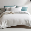 Washed Microfiber Duvet Cover Set, No Pillow Cases, White, King (90"x104")