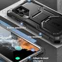 i-Blason for Samsung Galaxy S23 Ultra Case with Stand, [2 Front Frames] [Built-in Screen Protector] [Belt Clip Holster], Military-Grade Shockproof Rugged Phone Case for Samsung Galaxy S23 Ultra, Black