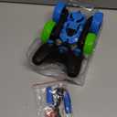 Cosone Remote Control Car Toys for Boys - 4WD 2.4Ghz Double Sided 360 Rotating All Terrain RC Cars with Cool Lights, Kids Birthday for Boys-Blue & Green (Standard)