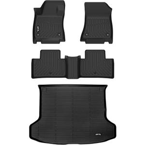 AIPOIL Floor Mats & Cargo Liner Set for 2019-2025 Infinit QX50 & 2022-2025 Infinit QX55 All Weather Protection TPE Anti-Slip Automotive Full Set Custom Car Mats Accessories - Black