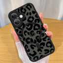 ZIYE Made for iPhone 16 Case with Magnetic [Compatible with MagSafe] Leopard Print Pattern Matte Design Lens Cover & Shockproof Protection Men and Women Case for iPhone 16 (Black)