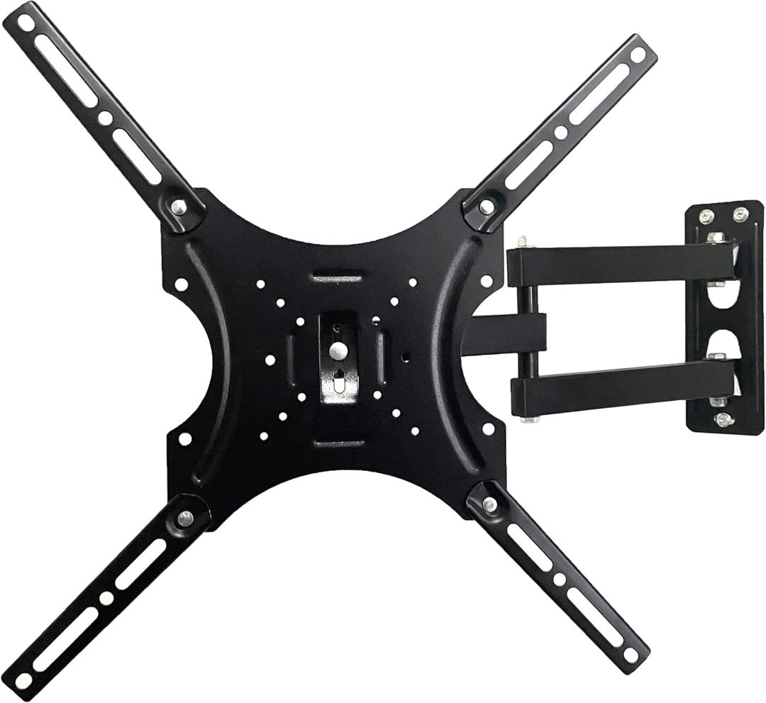 Full Motion TV Wall Mount Bracket Articulating Arms Swivels Tilts Extension for Most 26-55 Inch LED LCD Flat Curved Screen TVs, Max VESA 400x400mm up to 66lbs