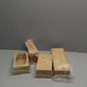 4 Pack Bamboo Tissue Box, Rectangular Wooden Tissue Holder for Bathroom, Bedroom, Office, Natural