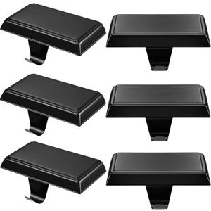 Zhengmy 4 Pcs Christmas Stocking Holders for Mantel Metal Hanging Hooks Stocking Hangers for Fireplace Xmas Party Decoration(Black)