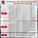 12004119 Dishwasher Door Spring and Cable Kit,Cord Length 11.6 Inch,Include 00754866 kit,Replace AP5953108 PS10061222,Compatible with Bos-ch Dishwasher Parts SHE,SHX,SHP Series