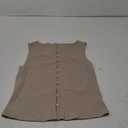 Tankaneo Womens Button Down Ribbed Tank Tops Cropped Cute Y2k Vest Tops 2025 Summer Going Out Outfits (Small, Khaki)