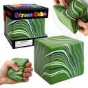 Slow Rising Stress Cube,Soft Squishy Toys,for Anxiety Relief, Cube Squishies Anxiety Stress Relief with (Green)