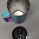 KXIAOCHEN 20oz Insulated Coffee Mug with Lid, Stainless Steel Coffee Cup, Double Wall Vacuum Coffee Tumbler with Handle, Premium Thermal Travel Coffee Mug (Blue Green+Purple)