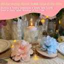 12 Pcs Floating Flowers for Floating Candle Centerpieces, Artificial Flower Heads Vase Filler for Wedding, Table, Party, Home Decor - Realistic Petal Design (White)