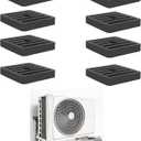 8Pcs Mini Split Anti Vibration Rubber Pads - Small Split Wall Mounting Bracket Isolation Mat for Air Conditioner Condenser Heat Pump System Outdoor Condenser Unit A/C HVAC, 1.85" x 1.85" x 0.31"