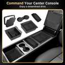 For Tesla Model Y Juniper(2025-2026) & Model 3 Highland(2024-2026) Center Console Organizer [Slide Smoothly & Carbon Fiber] Sunglasses Cup Holder for Tesla Model 3 Model Y Accessories Black