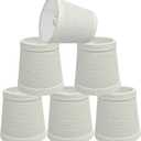 Aspen Creative 32713-6B, Empire Clip-On Chandelier Lamp Shade, Off White, 3" Top x 4" Bottom x 4" Slant Height, Set of 6