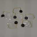 X-Protector Stocking Holders for Mantle - 6 PCS - Premium Christmas Stocking Holder with Non-Slip Bottom - Golden Stocking Hangers for Mantel - Stocking Hooks with Stickers on Top - Merry Christmas!