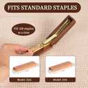 MultiBey Walnut Wood Stapler for Desk - Natural Woodgrain Stapler 25 Sheet Capacity with 1000 Staples, Jam Free, Retro Business Desktop Staplers Desk Accessories for Office Home School