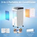 Portable Air Conditioners for Room, Swamp Cooler Portable AC Unit with Large Water Tank, Windowless Evaporative Air Cooler with 3 Speeds, Fast Cooling Room Air Conditioners for Home & Garage