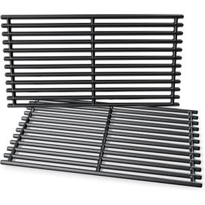 17'' x 8 3/4" Cooking Grate for Charbroil 2 burner 466642316, 463642316, 463644220, 466642416, 463632520, 463675016, 463675016p1, 4 Burner 463245518, 5 Burner 463246118 Grill, Cast Iron, 2 Pack
