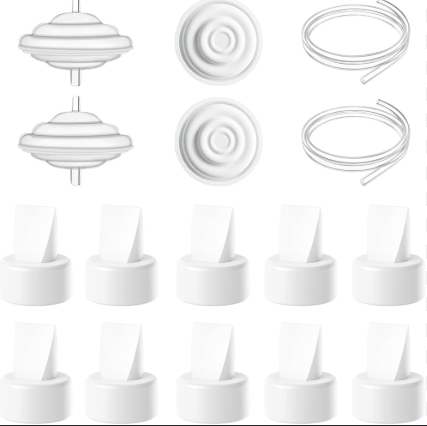 BACAYZZL Pump Parts Compatible with Spectra S1 S2 9 Plus Synergy Gold, Not Original Spectra Replacement Pump Parts, Include 10 Duckbill Valves & 4 Silicone Membranes
