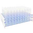 50Pcs Clear Plastic Test Tubes with Rack,16x100mm(10ml) Test Tube with Caps and 50 Holes Tubes Rack for Scientific Experiments,Party,Decorate The House,Candy Storage