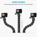 Jaws Flex Clamp Clip Mount Gooseneck Mounts Compatible with GoPro Hero 13 12 11 10 9 8 7 6 5 4 Session 3+ 3 2 1 Max DJI Osmo Akaso Action Cameras