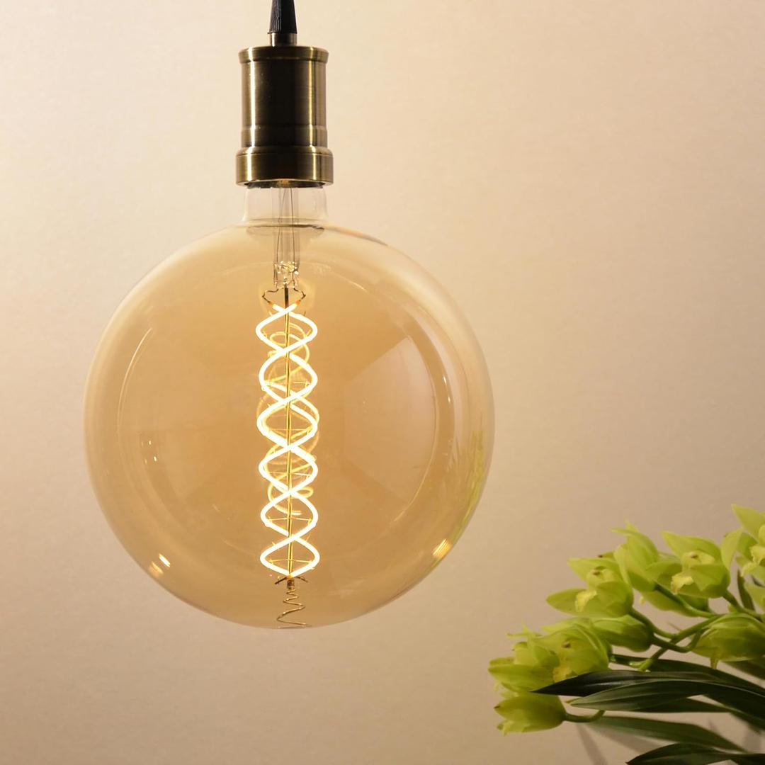 Oversized Decorative LED Light Bulb 8W 600LM E26 Large Fancy Edison Bulbs 60W Incandescent Dimmable 2200k Warm White Pendant Lighting for Bedroom Dining Living Room Bar1 Pack (NG200AM)