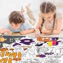 3 x OHOME Halloween Crafts for Kids - Giant Coloring Tablecloth/Poster | Halloween Party Decorations Favors Supplies for Kids Gifts Activities Games Toys Banner