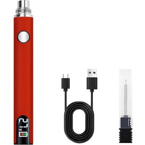 2026 Rechargeable Thread Burner Kit Digital LCD Screen Displays for Intelligent Temperature Control Burning Pen with Three Settings of 2.7V, 3.7V and 4.2V (Red)