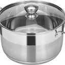 Ohtomber 5 Quart Dutch Pot - Stainless Steel Stock Cooking Induction Pot with Lid for Pasta, Soup, Spaghetti, Nonstick Thick Base Stockpot, Kitchen Cookware for Stew, Simmer, Boiling