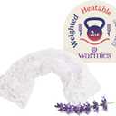 warmies Microwavable Neck & Shoulder Wrap - Heating & Cooling Plush Pad for Calming Relaxation - Weighted & Heated Neck Warmer with Scented Lavender - Microwave Heat Pad for Aches & Pain - Lavender (Marshmallow Purple)