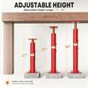 House Floor Jacks for Leveling - 17"-38" Adjustable Jack Posts for Joist and Crawlspace Support, Screw Jacks Home Leveling, Foundation Jacks for Permanent Leveling, Max Load Capacity 18000lbs