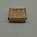 SheeChung Qtip Dispenser Holder 2pcs, Glass apothecary jars with Stainless Steel Lids &Stickers, Countertop Canister Guest Bathroom Storage Organizer Set for Cotton Swabs/Balls, Floss Picks(Black)