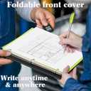 INFUN 1 Inch Telescoping 3 Ring Binder- 4 PCS-Black, Portable Plastic Binder with Telescoping Spine, 3 Ring Binders with Foldable Front Cover Holds 8.5" x 11" Paper for School, Office and Homes