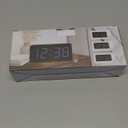 Peakeep Digital Alarm Clock for Bedroom Bedside, Loud Alarm Clock for Heavy Sleepers, Large Big LED Numbers for Seniors, Battery Backup Plug in Electric Clock with USB Charger (Blue)