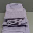 Elvana Home Ultra Soft 6 Pack Cotton Towel Set, Contains 2 Bath Towels 28x55 inch, 2 Hand Towels 16x24 inch & 2 Wash Coths 12x12 inch, Ideal for Everyday use, Compact & Lightweight - Dark Purple